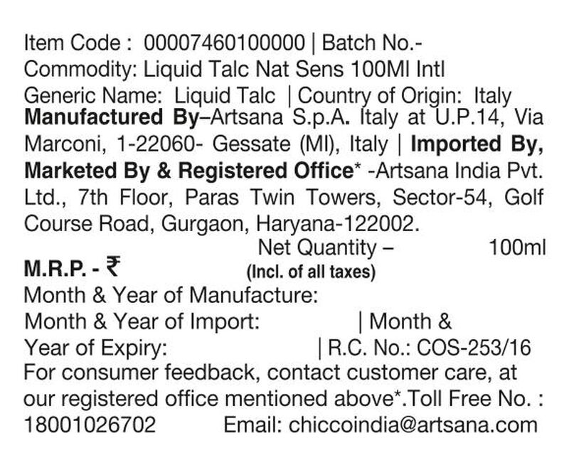 Liquid Talc Natural Sensation (100ml) image number null